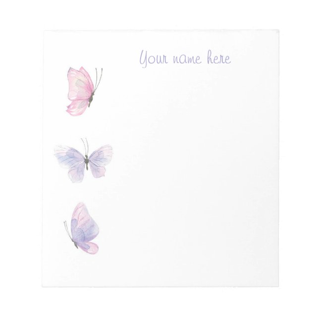 Butterfly-anteckningsblock Anteckningsblock (Framsida)