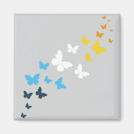 Butterfly AroAce-Pridet - AroAce Flagga Färg Magnet