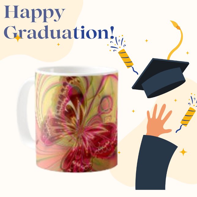 Butterfly Arrangemang Modern Aesthetic Classic Mug Kaffemugg (Skapare uppladdad)