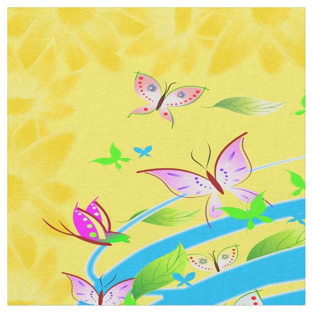 Butterfly Art 12 Anpassningsbar Fabric Tyg (Närbild)