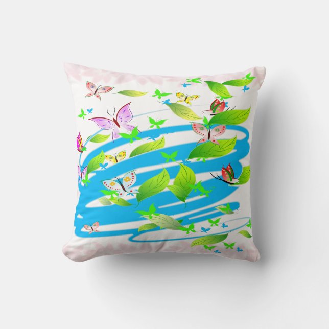 Butterfly Art 12 Pillow Kudde (Framsida)