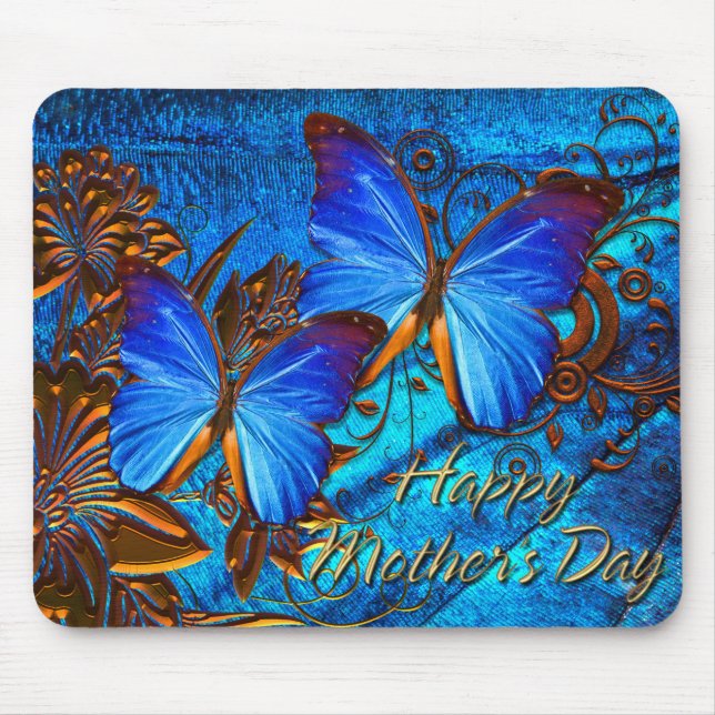 Butterfly Art 35 Lycklig Mors dag Mousepad Musmatta (Framsidan)