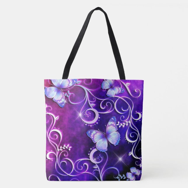 Butterfly Art 3 Tote Bag-nummer för övertryckning Tygkasse (Framsida)