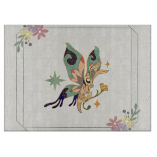 Butterfly Art, Beige Blommigt Graphics Design