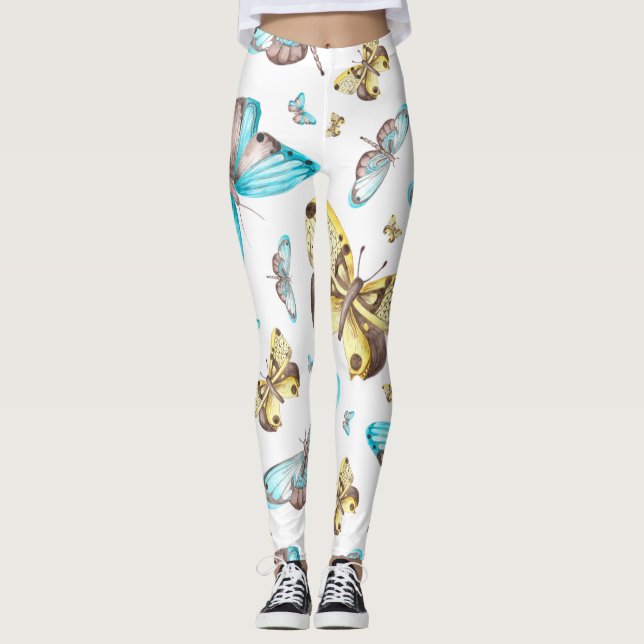 Butterfly Art Drawing Leggings (Framsida)