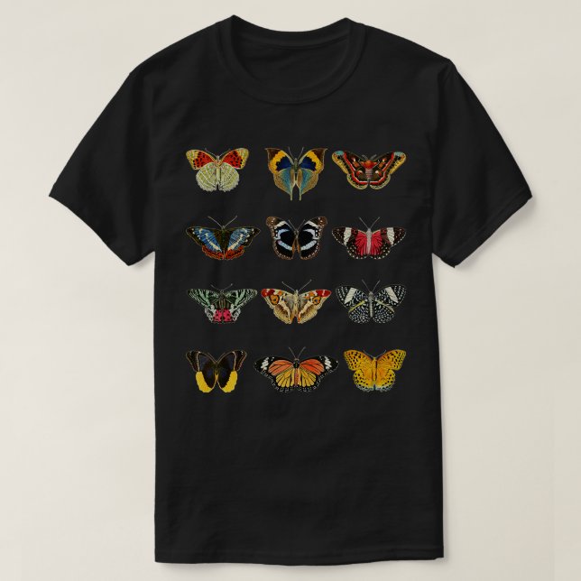 Butterfly Art Entomology Lepidopterist Kärlek Cute T Shirt (Design framsida)