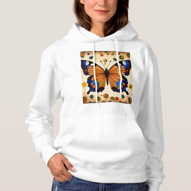 Butterfly Art-hodie med dubbla design T Shirt (Framsida)
