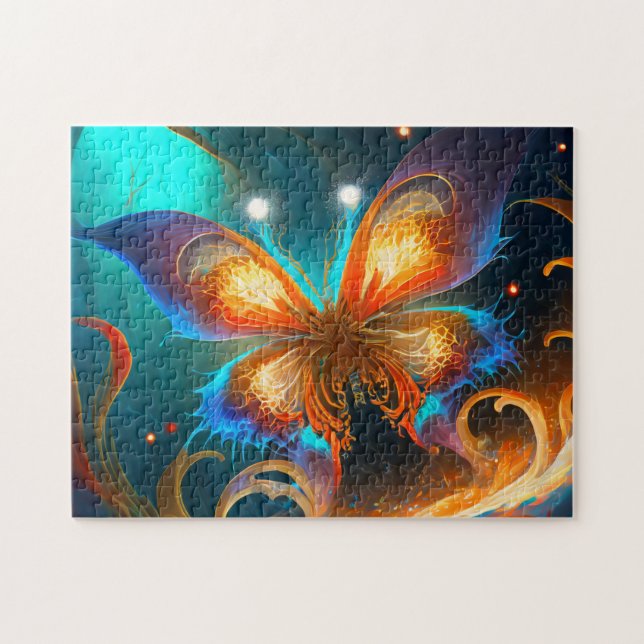 Butterfly Art Photo Puzzles Internet Jigszz Puz Pussel (Horisontell)