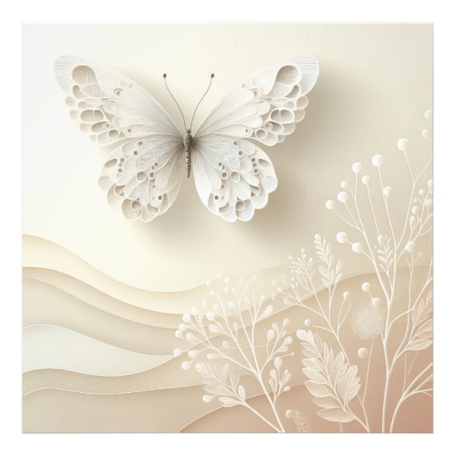 Butterfly Art Soft Palette Graphic Design Fototryck (Framsidan)