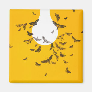Butterfly Art Urened Vintage Photos Monarch Butt Magnet