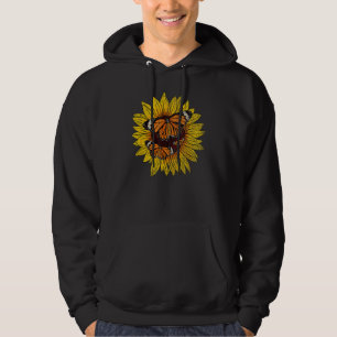 Butterfly Artist Florist Gult Flower Sunshine Su Hoodie