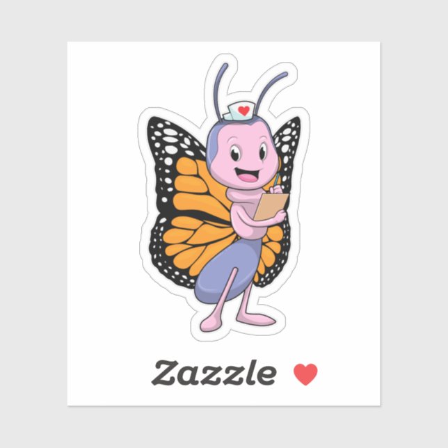 Butterfly as Nurse Klistermärken (Ark)