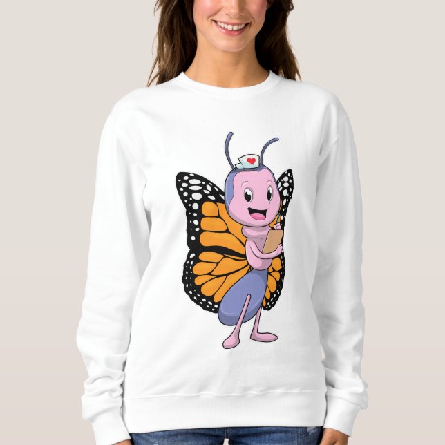 Butterfly as Nurse T Shirt (Framsida)