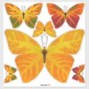 Butterfly aspen Löv 3 Klistermärken
