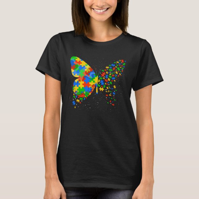 Butterfly Autism Awareness Men Women Kids Autism A T Shirt (Framsida)
