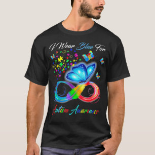 Butterfly Autism I Bära Blue for Autism Awareness  T Shirt