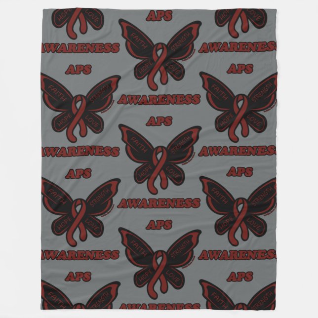 Butterfly/Awareness...APS Fleece Blanket (Framsidan)