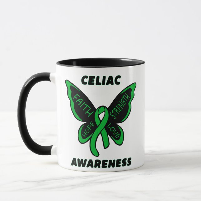 Butterfly/Awareness...Celiac Mugg (Vänster)