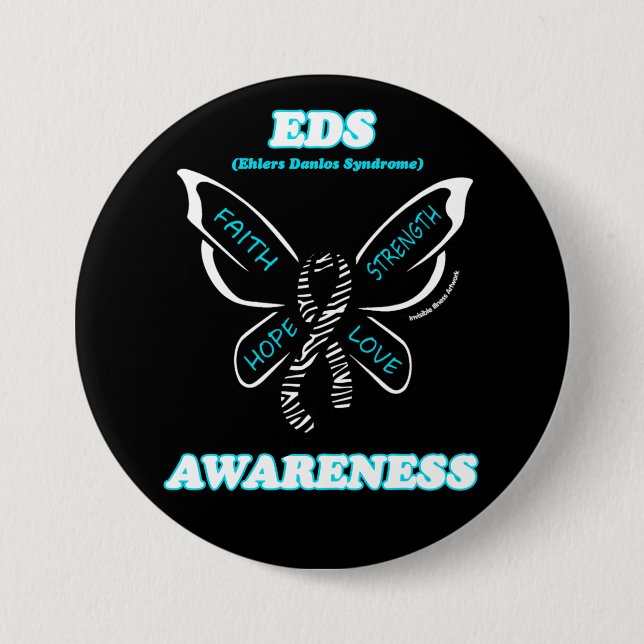 Butterfly/Awareness...EDS-knapp Knapp (Framsida)