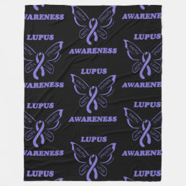 Butterfly/Awareness...Lupus Fleece Blanket