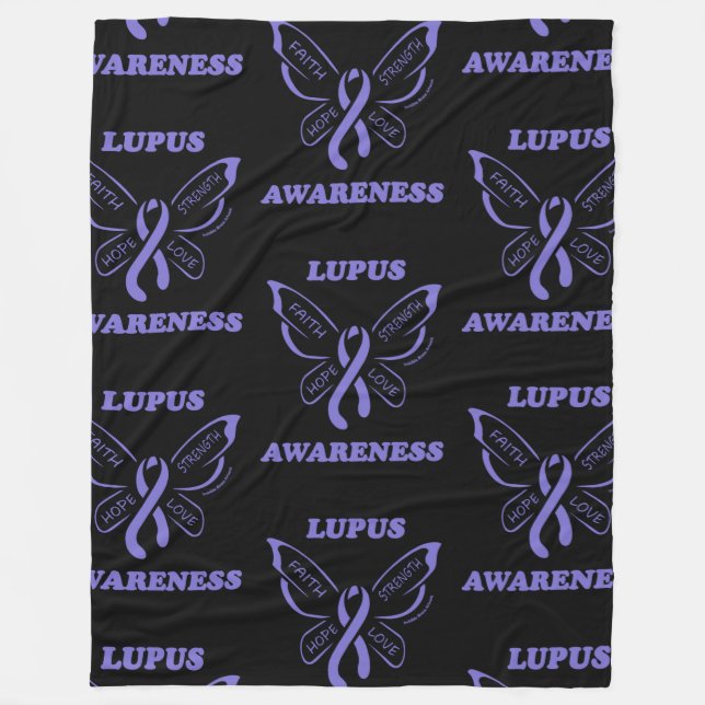 Butterfly/Awareness...Lupus Fleece Blanket (Framsidan)