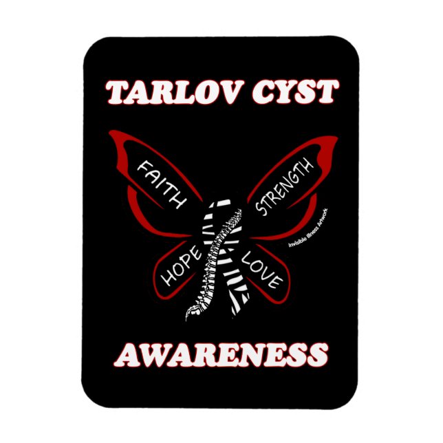 Butterfly/Awareness... Tarlov Cyst Magnet (Vertikal)