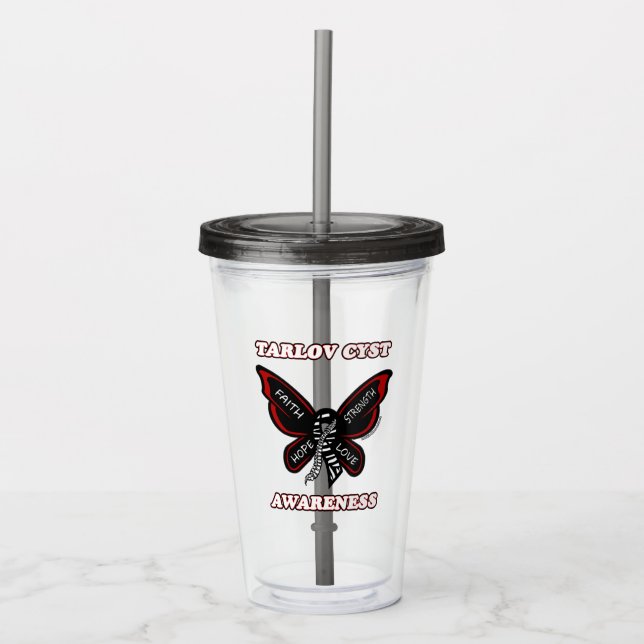 Butterfly/Awareness... Tarlov Cyst Take Away Mugg (Framsida)