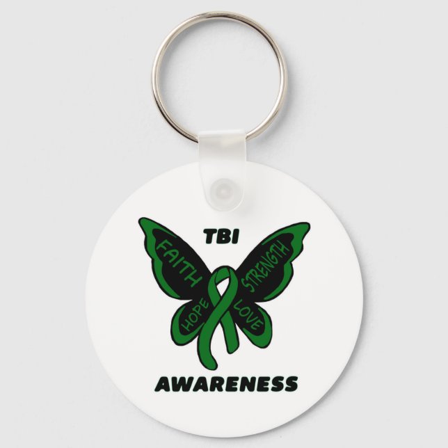 Butterfly/Awareness...TBI Nyckelring (Framsida)