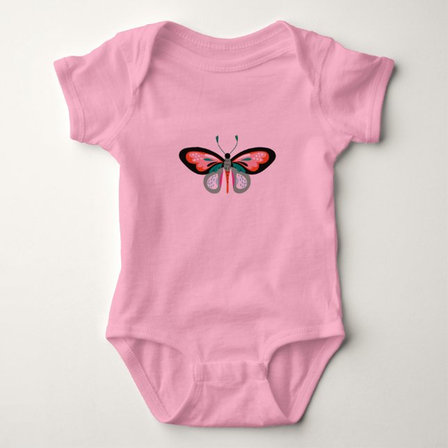 Butterfly Baby Bodykostym T Shirt (Framsida)