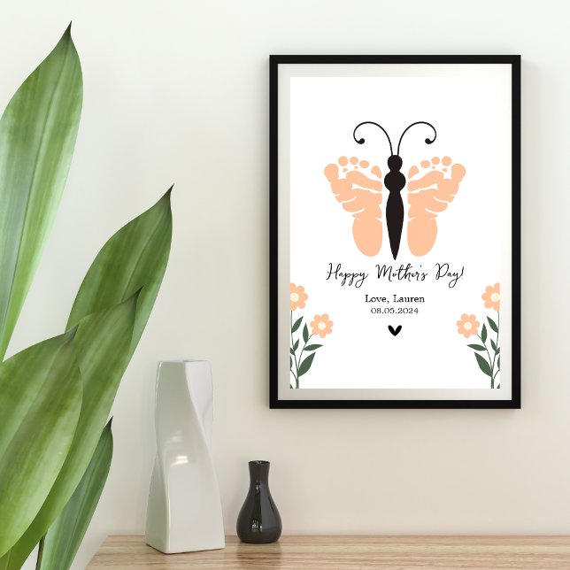 Butterfly Baby Footprint Poster (Skapare uppladdad)