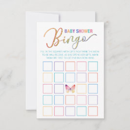 Butterfly Baby Shower Bingo Game