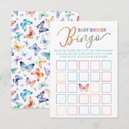 Butterfly Baby Shower Bingo Game