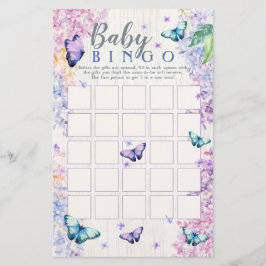 Butterfly Baby Shower Bingo Game | Baby Bingo-spel