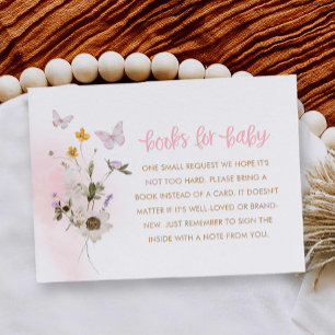 Butterfly Baby Shower Bokar för Baby Card Tilläggskort