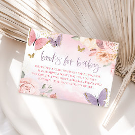 Butterfly Baby Shower Bokar för Baby Card Tilläggskort