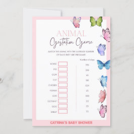Butterfly Baby Shower - Editable Namn, 5x7 Inbjudningar