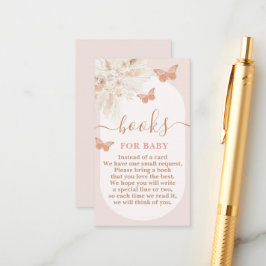 Butterfly Baby Shower Girl Bokar för Baby Tilläggskort