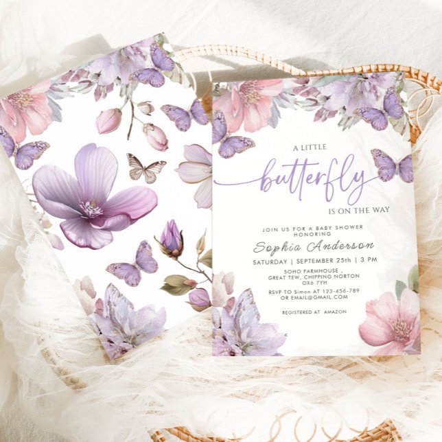 Butterfly Baby Shower  Inbjudningar (Skapare uppladdad)