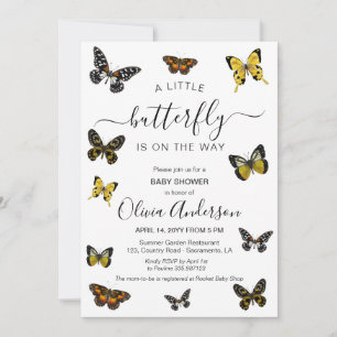 Butterfly Baby Shower-neutralt Inbjudningar