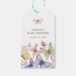 Butterfly Baby Shower Presentetikett