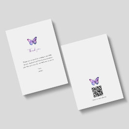 Butterfly Baby Shower Tack för QR-koden