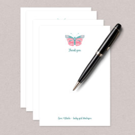 Butterfly Baby Shower tackkort-kort Tack Kort