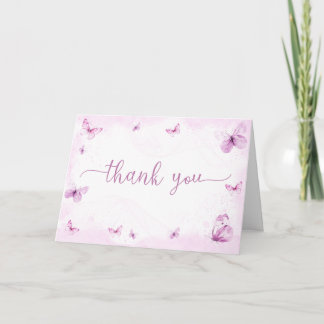 Butterfly Baby Shower Thank You Card Tack Kort