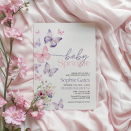 Butterfly Baby Sprinkle Girl-inbjudan Inbjudningar