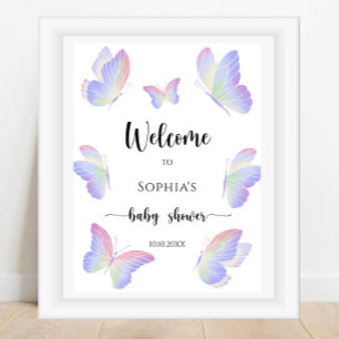 Butterfly babydusch poster