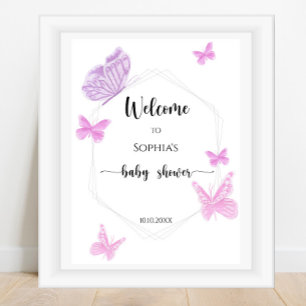 Butterfly babydusch poster