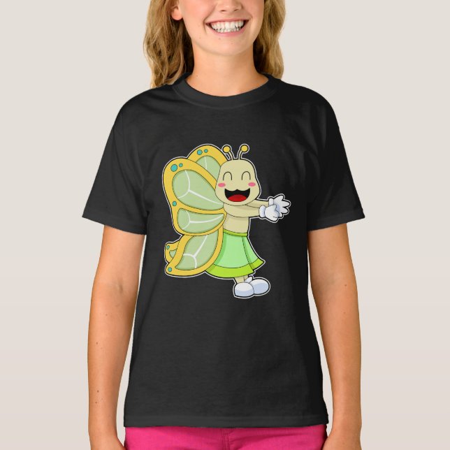 Butterfly Ballerina Ballet Dance T Shirt (Framsida)