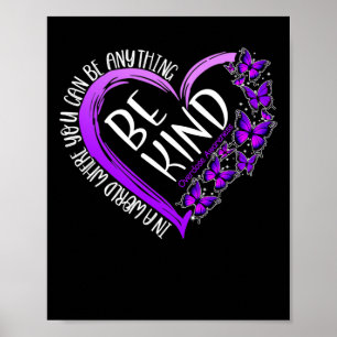 Butterfly Be like Lila Overdose Awareness Välj Poster
