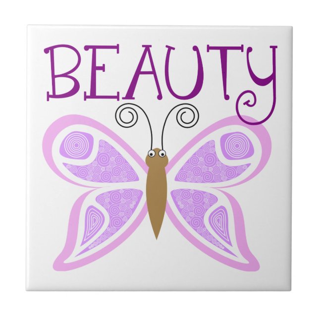 Butterfly Beauty Kakelplatta (Framsidan)