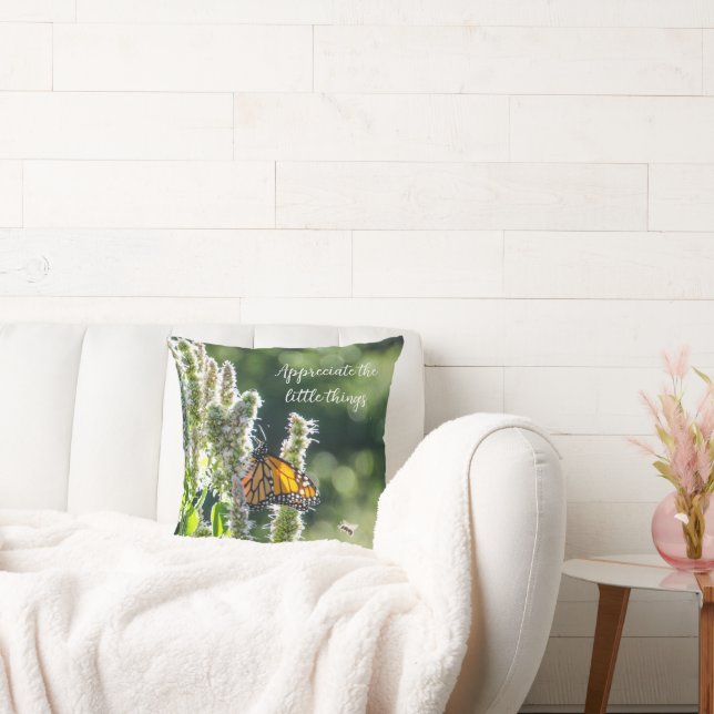 Butterfly & Bee Pillow (16 tum) Kudde (Soffa)